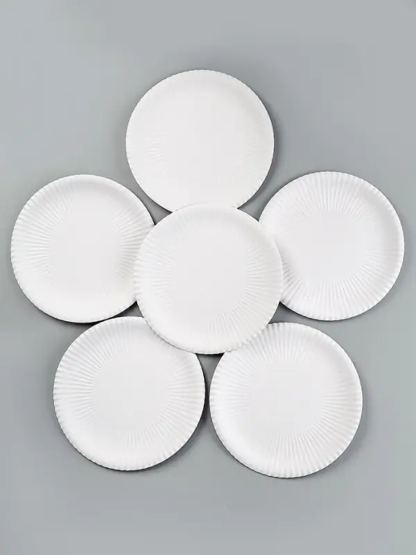 Посуда бумажная одноразовая &laquo;Белый&raquo;, 6 стаканов, 6 тарелок