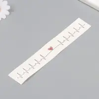 Переводная тату на тело чёрно-красная «Браслет. Сердцебиение», 20×3 см