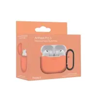 Чехол для AirPods Pro 3 с карабином №4 Papaya