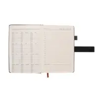 Ежедневник недатированный формат А5, с хлястиком, 112л, линия, держатель, пвх, Черный Ежедневник недатированный формат А5, с хлястиком, 112л, линия, держатель, пвх, Черный