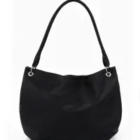 Сумка - мешок женская TEXTURA, на молнии, 36&times;10&times;28 см, чёрная