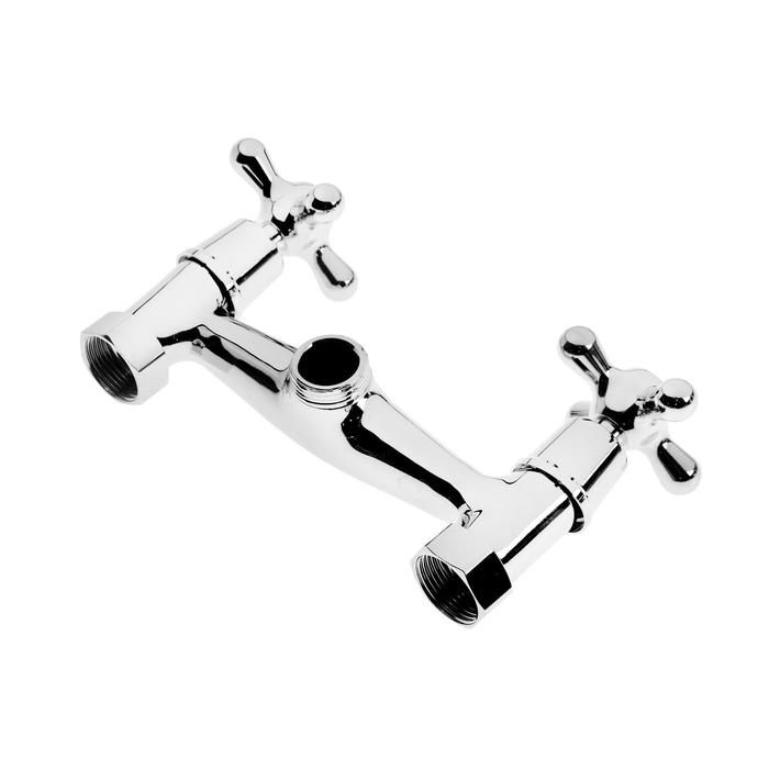 Смеситель для душа ZEIN Z80350153, кран-букса латунь 1/2 Смеситель для душа ZEIN Z80350153, кран-букса латунь 1/2", с душевым набором, хром