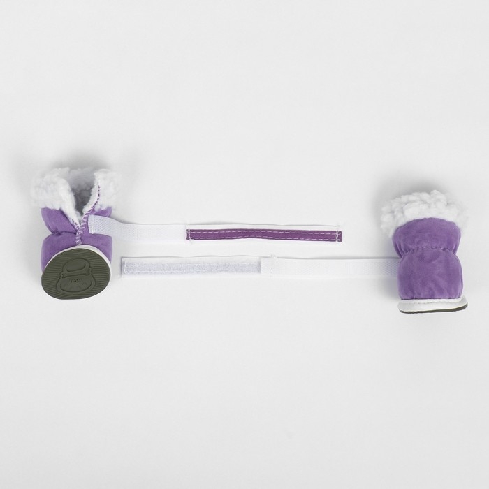 Ботинки "На прогулку", набор 4 шт, 1 размер, фиолетовые