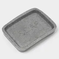 Набор аксессуаров для ванной комнаты &laquo;Гранит&raquo;, 4 предмета, дозатор 350 мл, мыльница, 2 стакана, серый