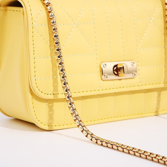 Сумка-мессенджер на клапане, цвет жёлтый Сумка-мессенджер на клапане, цвет жёлтый