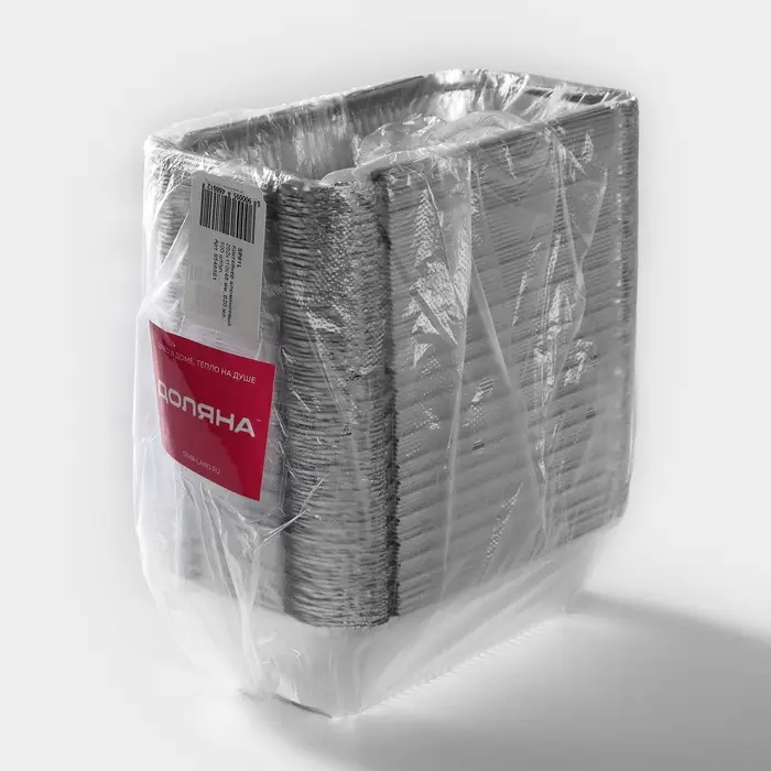 Форма для выпечки и запекания Доляна, 620 мл, 19.8×10.3×5.5 см, фольга, серебристая Форма для выпечки и запекания Доляна, 620 мл, 19.8×10.3×5.5 см, фольга, серебристая