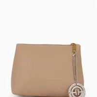 Сумка - мешок женская TEXTURA, на магните, с косметичкой, 34&times;12&times;27 см, бежевая