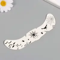 Переводная тату на тело чёрная «Веснушки. Летучие мыши, пауки и ворон», 16×5 см