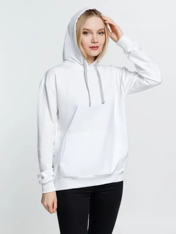 Толстовка с капюшоном Kirenga, белая (белоснежная), размер XXL
