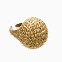Кольцо металл &laquo;Шар сетка&raquo;, цвет золото, безразмерное