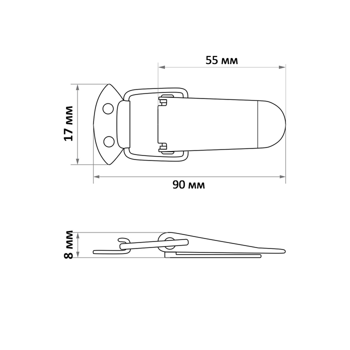 Замок-защелка на ящик Z10, 5.5 см, железный, 4 шт TMP Замок-защелка на ящик Z10, 5.5 см, железный, 4 шт TMP