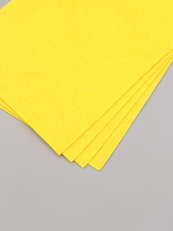 Фетр мягкий 1.5 мм Фетр мягкий 1.5 мм "Жёлтый" набор 4 листа 15х20 см