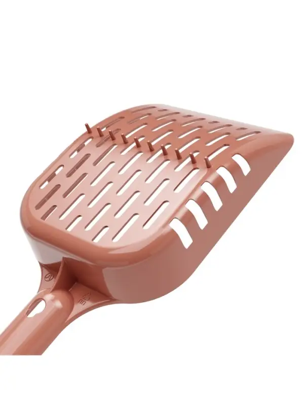 Совок для уборки кошачьего туалета, 23.5&times;10&times;3 см, пластик, цвет коралловый