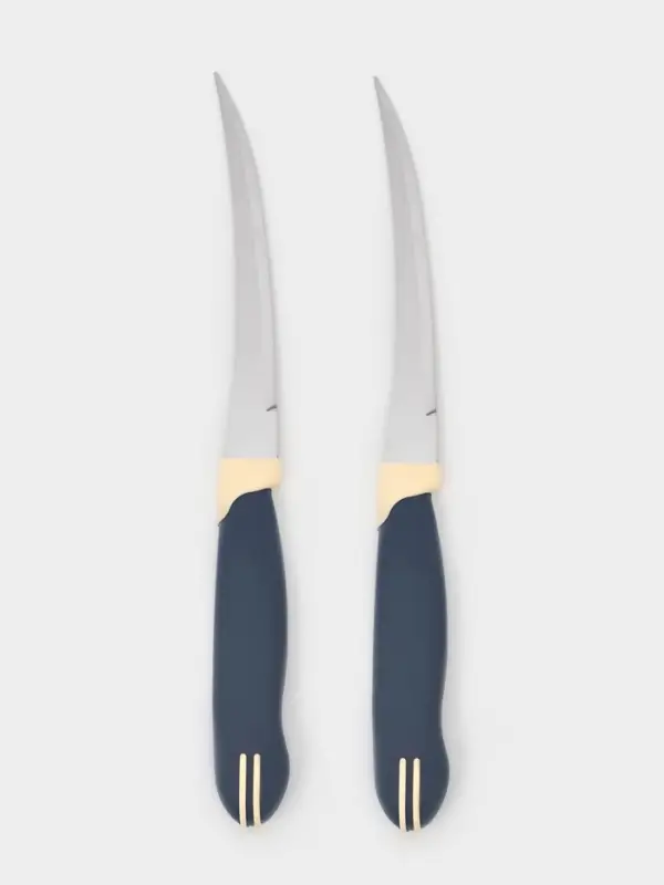 Набор кухонных ножей для помидоров TRAMONTINA Multicolor, 2 шт., лезвие 12.7 см, синий