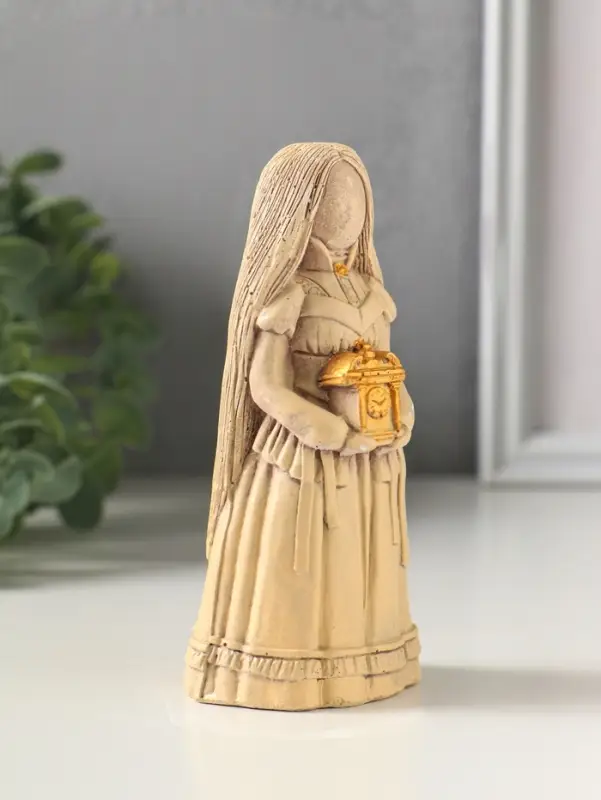 Фигурка гипс &laquo;Берегиня Хранительница времени&raquo;, 13.5&times;5&times;5.5 см, слоновая кость