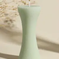 Свеча декоративная &laquo;Талия&raquo;, нежно-зелёная, 5.8&times;5.8&times;13.2 см