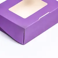 Контейнер на вынос, сиреневый, 10×8×3.5 см