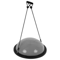 Полусфера BOSU гимнастическая ONLYTOP, с насосом, 58&times;25 см, серая