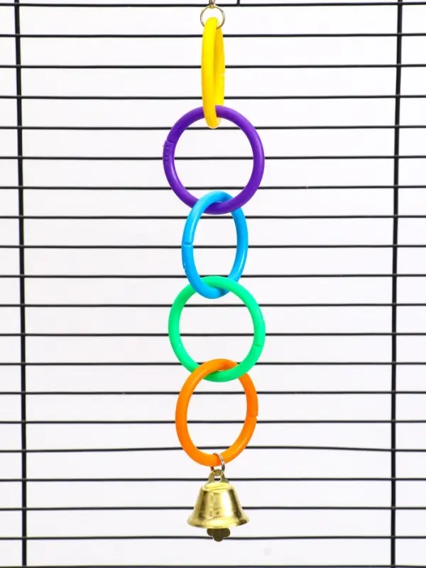 Игрушка для птиц "Разноцветные кольца" 5 шт