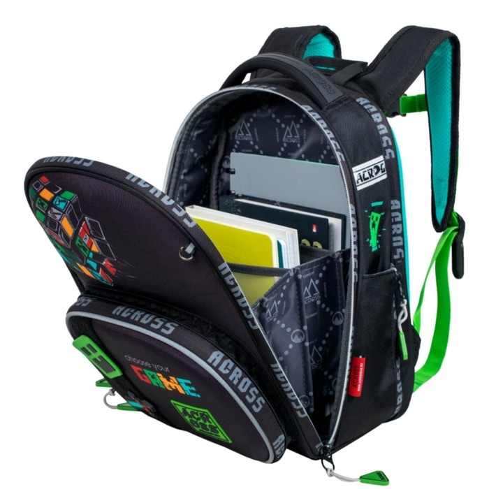 Рюкзак школьный 37 х 28 х 12 см, эргономичная спинка, Across 194 Рюкзак школьный 37 х 28 х 12 см, эргономичная спинка, Across 194