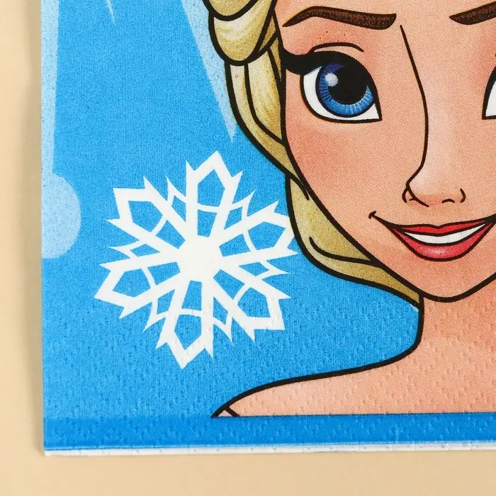 Салфетки бумажные "Эльза", 33х33 см, 20 штук, 3-х слойные, Холодное сердце