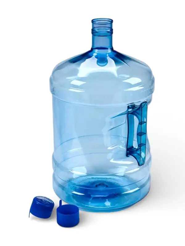 Бутыль для кулера, 18.9 л, ПЭТ, многооборотная, с ручкой, 2 пробки
