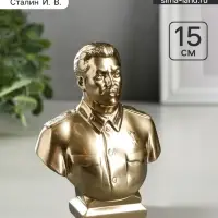 Бюст &laquo;Сталин&raquo;, фигурка гипс, большой, 6&times;15&times;5 см