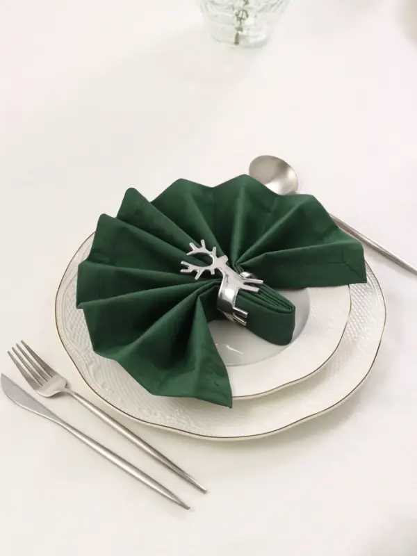 Кольцо для салфеток &laquo;Лесной олень&raquo;, 7.5&times;4.4.5&times;4.5 см, латунь, никелевое покрытие