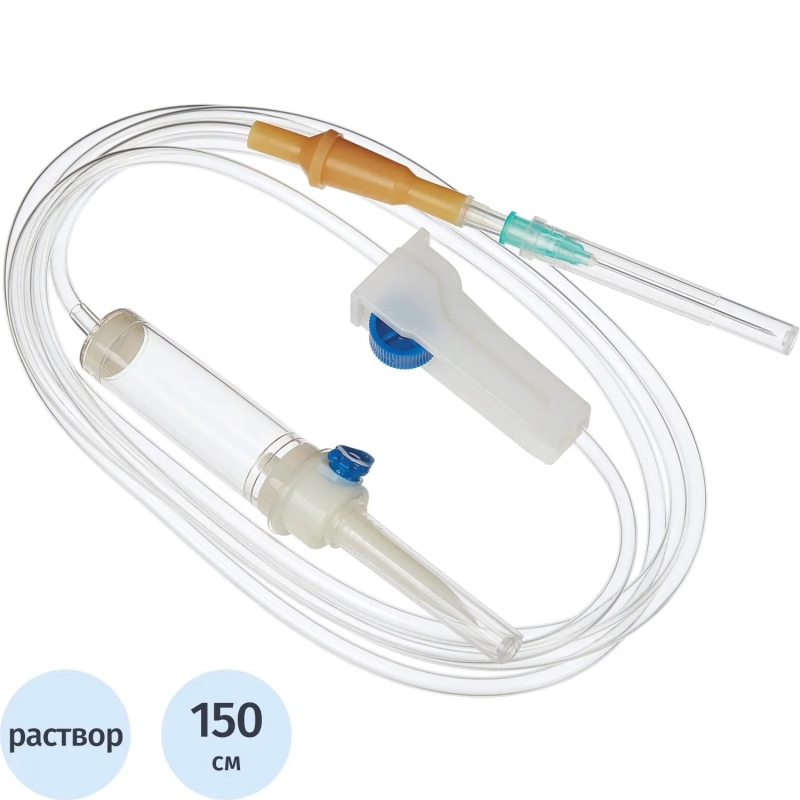Система переливания р-ров одноразовая (пластик. игла) SFM 21G (0,8х40)