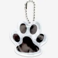 Светоотражающий элемент &laquo;Лапка&raquo;, двусторонний, 5.5&times;4.8 см, цвет белый