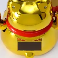 Маятник пластик от солнечной батареи "Золотой кот Манэки-нэко с домиком" 11,2х14,3х15,3 см   1096460