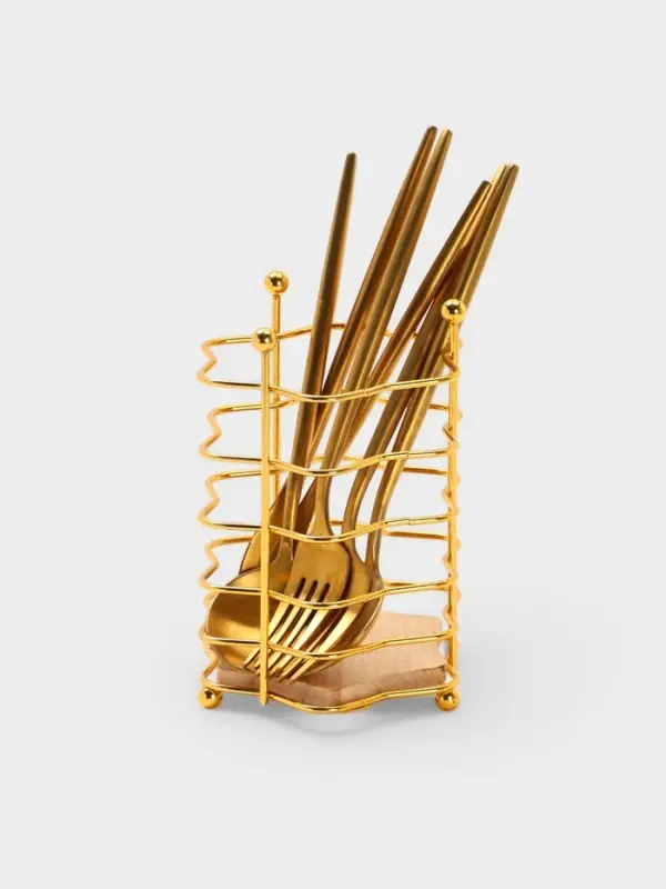 Сушилка для столовых приборов Сушилка для столовых приборов "Старлайт" 11*11*15,5 см, цвет золотой