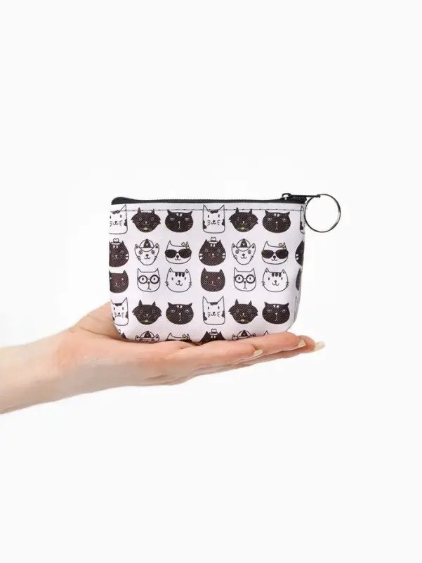 Кошелёк маленький &laquo;Коты&raquo;, монетница, на молнии, МИКС