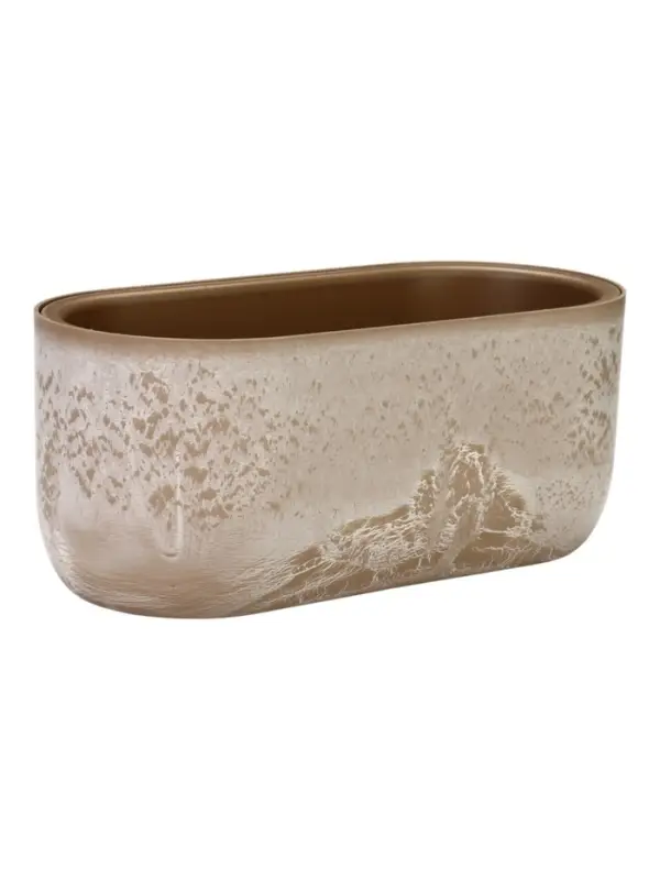 Кашпо со вставкой 6 л 38х18х_ см бежевый слайн МИКРИТ