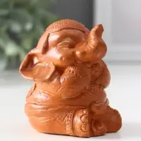 Фигура «Слон ничего не говорю», 7×5.5×6 см, красная глина