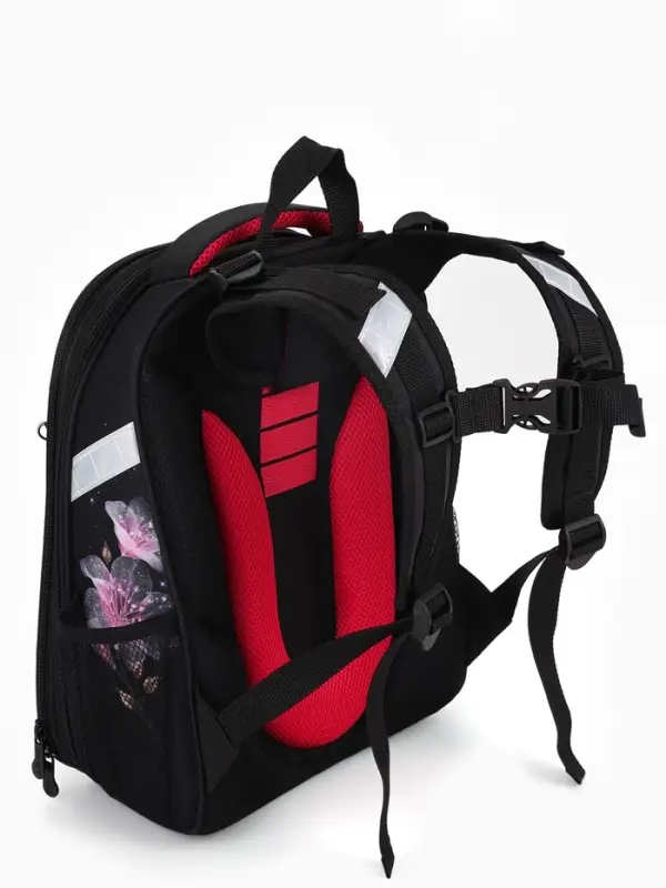 Рюкзак школьный для девочки &laquo;Бабочка&raquo;, Stavia, эргономичная спинка, 30&times;16&times;38 см, чёрный