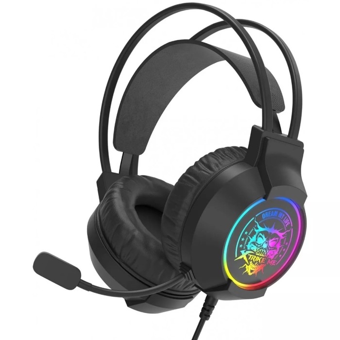 Наушники Xtrike Me GH-416, игровые, полноразмерные, подсветка, mic, USB, 2 м,чёрный Наушники Xtrike Me GH-416, игровые, полноразмерные, подсветка, mic, USB, 2 м,чёрный