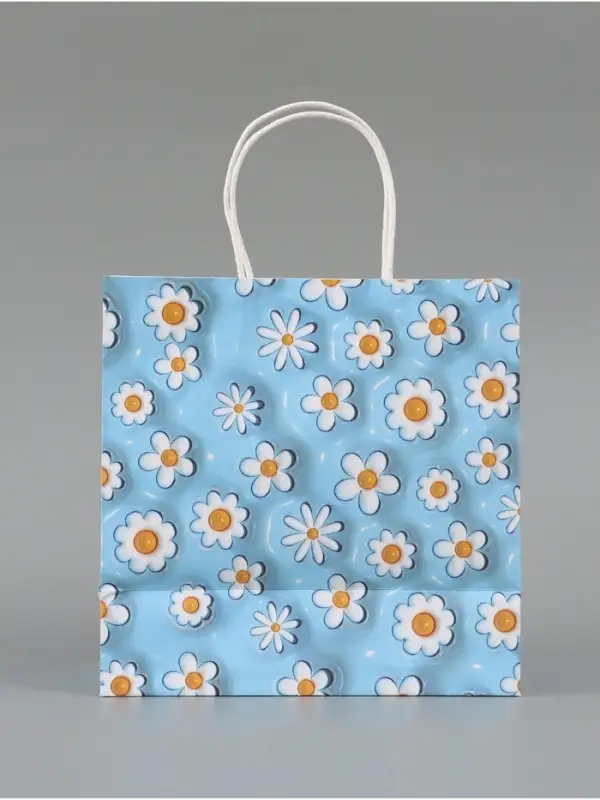 Пакет подарочный &laquo;Ромашки&raquo;, 22 х 22 х 11 см