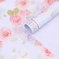 Пленка для цветов, "Розы", светло-фиолетовая, 57х57 см