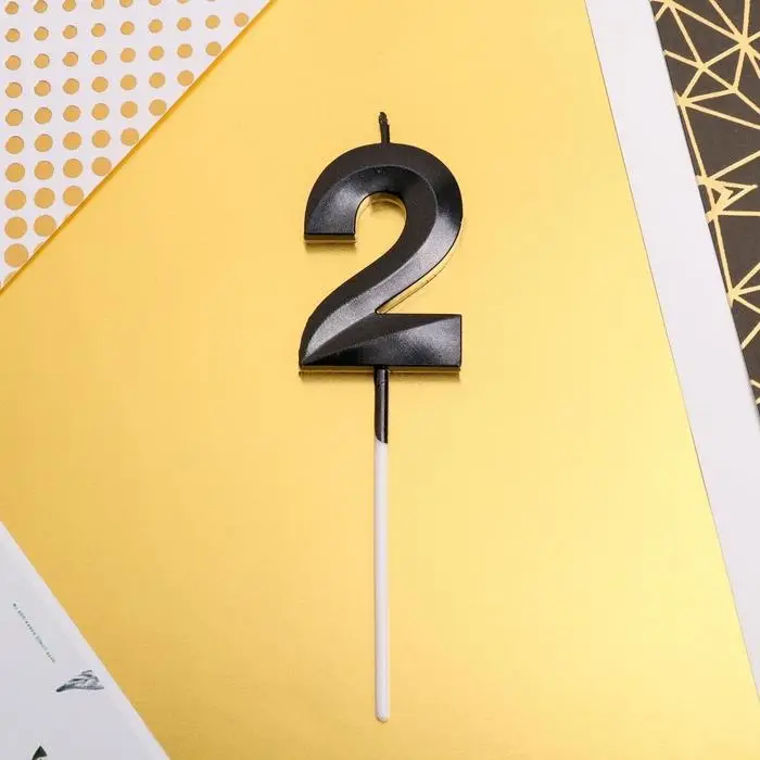 Свеча для торта, цифра «2», 11,5 х 2,3 см Свеча для торта, цифра «2», 11,5 х 2,3 см