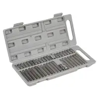 Набор бит вставок TORX, SPLINE, HEX 3/8" 30мм и 75мм с держателями бит 1/2"DR и 3/8"DR 40 пр. в кейсе