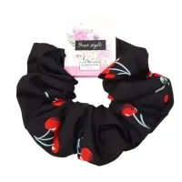 Резинка для волос "Орбита гранд" вишенки, 15 см, чёрный