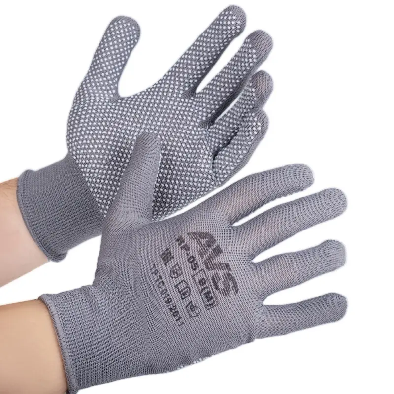 Перчатки нейлоновые с ПВХ (серые) 1 пара AVS RP-05