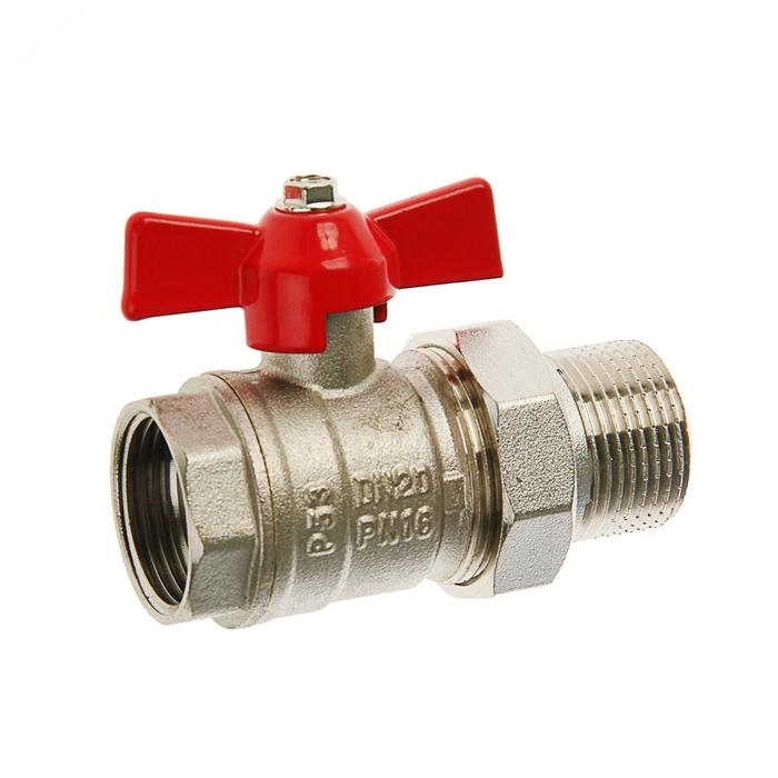 Кран шаровой Кран шаровой "СТМ" Оптима, с американкой 3/4", бабочка