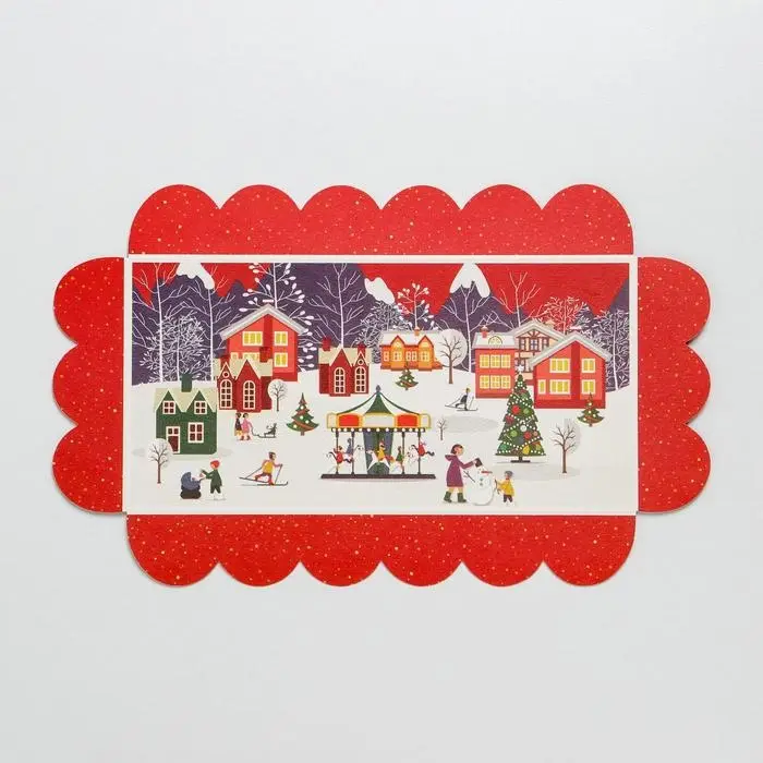 Коробка для кондитерских изделий с пластиковой крышкой &laquo;Карусель&raquo;, 10.5 х 21 х 3 см