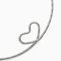 Набор 2 предмета: чокер, браслет &laquo;Обруч&raquo;, сердце, цвет серебро