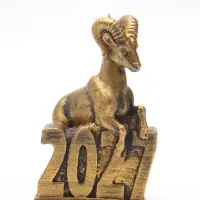 Свеча новогодняя &laquo;Козёл 2027&raquo;, 7.5&times;6.6&times;12.5 см, бронза