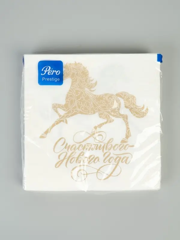 Салфетки бумажные трёхслойные «Счастливый год», 33х33, 20 шт