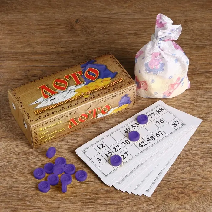 Русское лото &laquo;Любимое&raquo;, 24 карточки, 90 фишек, МИКС