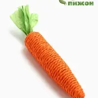 Игрушка-когтеточка для кошек "Морковка", 20 см, оранжевая Игрушка-когтеточка для кошек "Морковка", 20 см, оранжевая